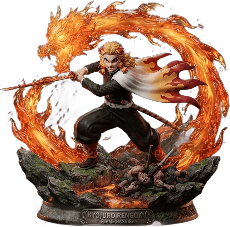 Kyojuro Rengoku figurine render